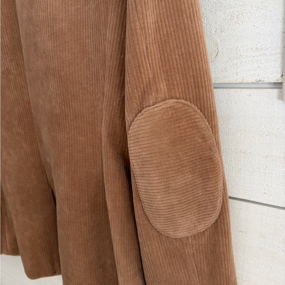 Tommy Hilfiger Tan Corduroy Jacket Paisley Lining Elbow Patch women’s 4 preppy - Picture 7 of 15